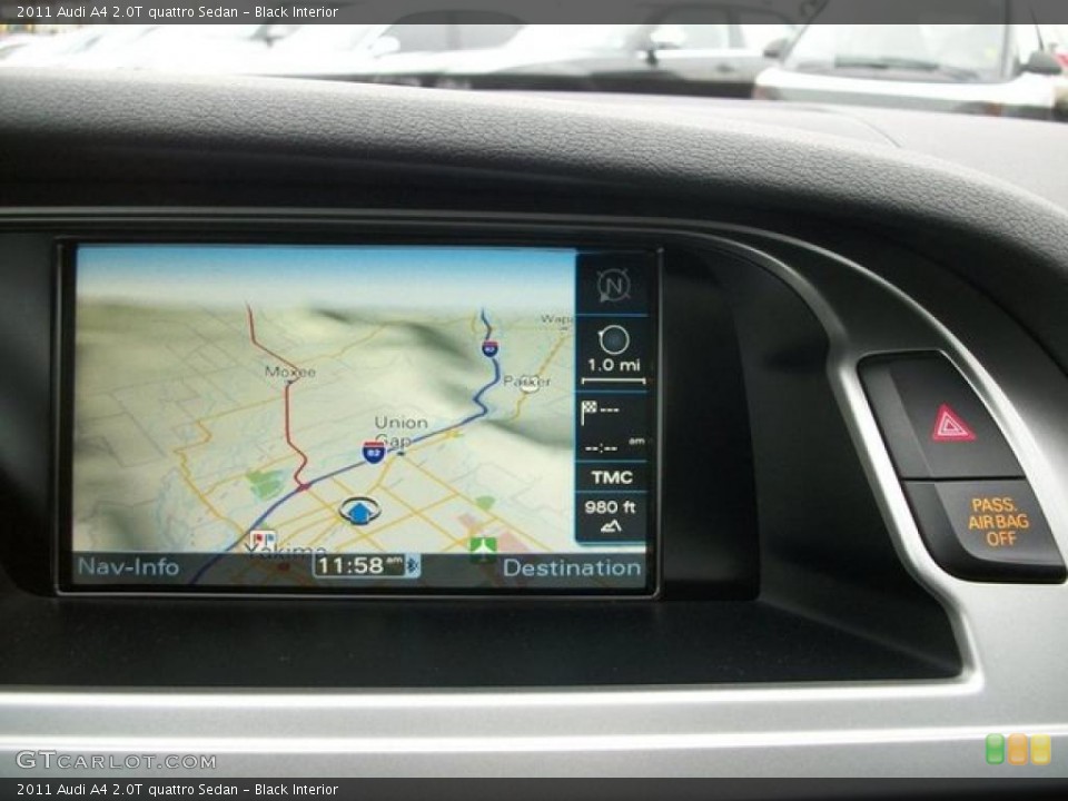 Black Interior Navigation for the 2011 Audi A4 2.0T quattro Sedan #46311272