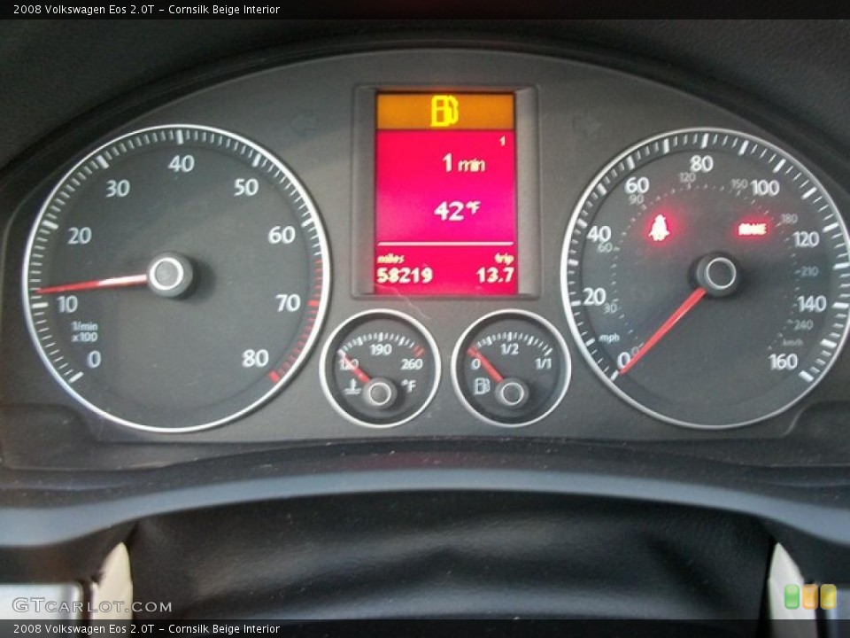 Cornsilk Beige Interior Gauges for the 2008 Volkswagen Eos 2.0T #46311797