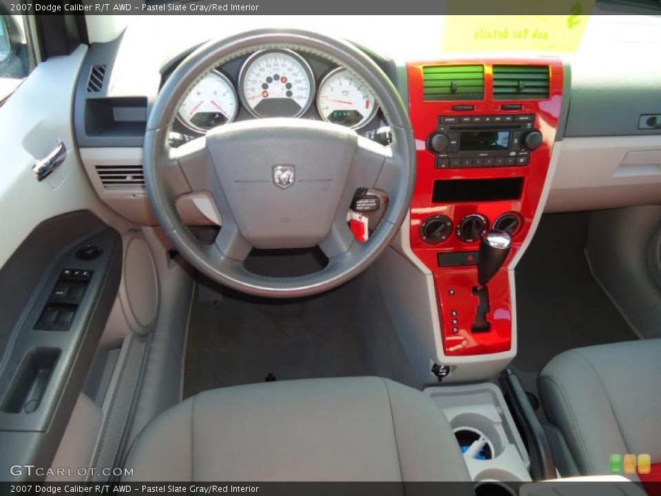 Pastel Slate Gray/Red Interior Dashboard for the 2007 Dodge Caliber R/T AWD #46319073