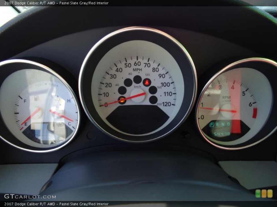 Pastel Slate Gray/Red Interior Gauges for the 2007 Dodge Caliber R/T AWD #46319376