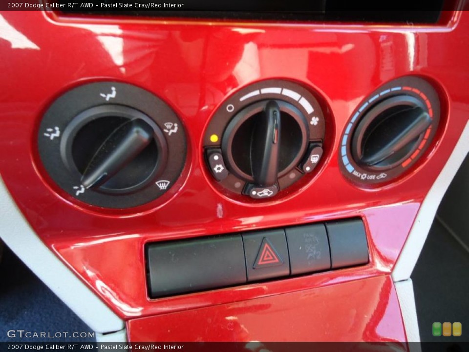 Pastel Slate Gray/Red Interior Controls for the 2007 Dodge Caliber R/T AWD #46319403