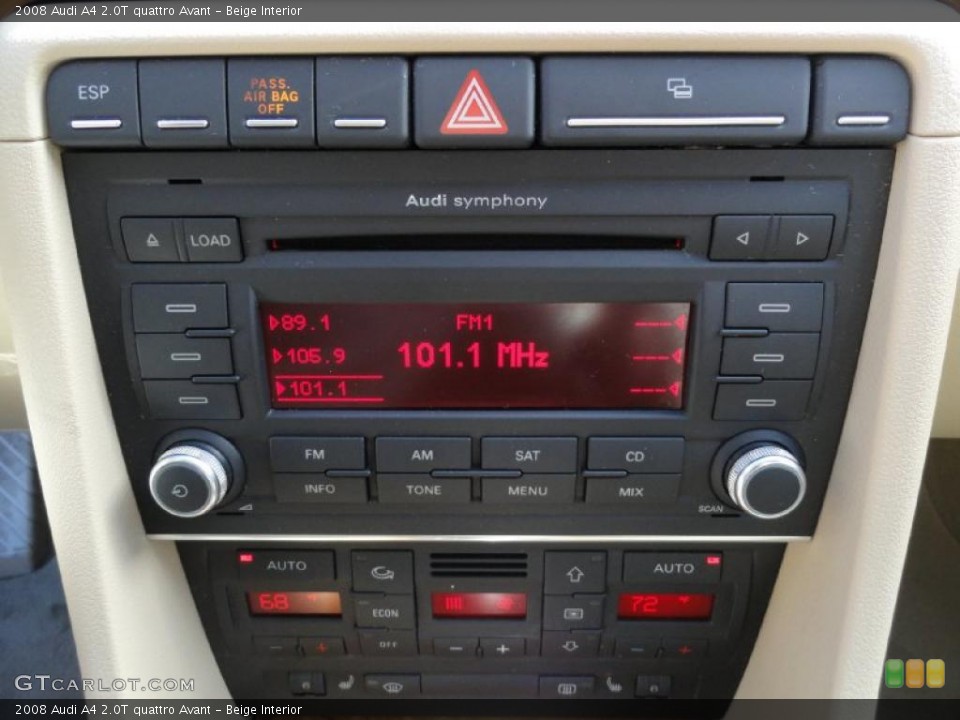 Beige Interior Controls for the 2008 Audi A4 2.0T quattro Avant #46320123
