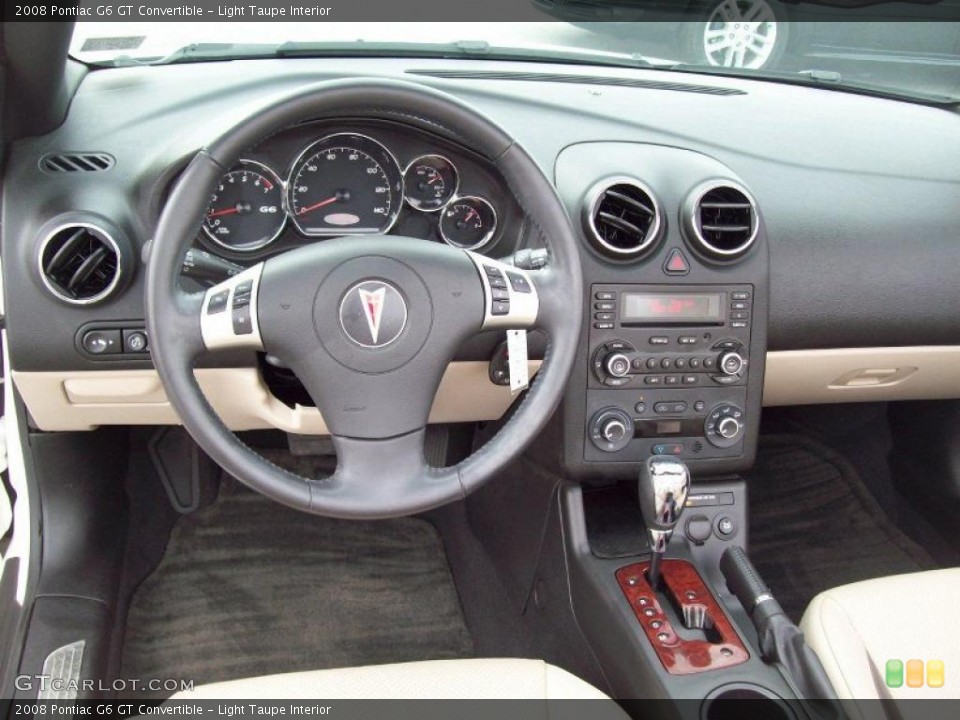 Light Taupe Interior Dashboard for the 2008 Pontiac G6 GT Convertible #46321383