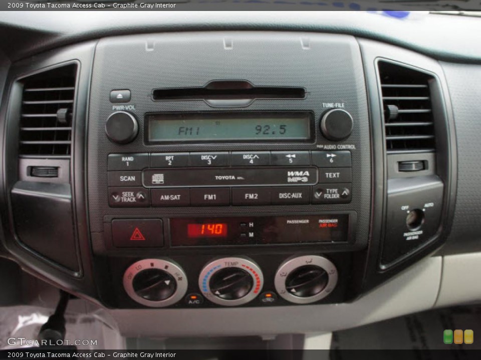 Graphite Gray Interior Controls for the 2009 Toyota Tacoma Access Cab #46323897