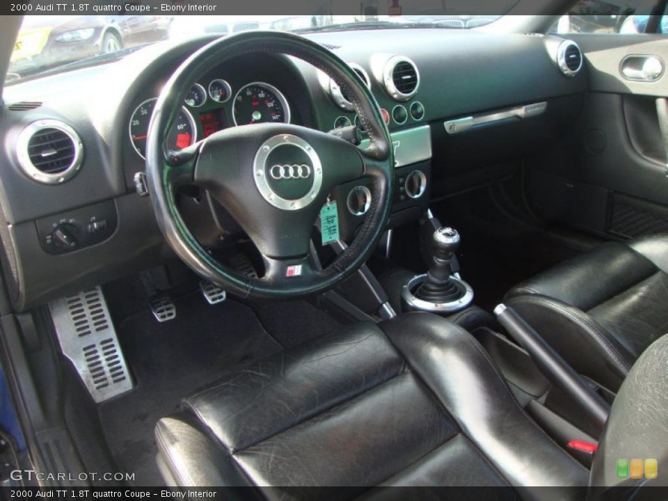 Ebony Interior Prime Interior for the 2000 Audi TT 1.8T quattro Coupe #46324836