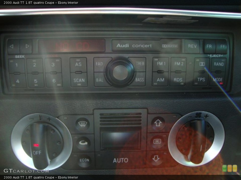 Ebony Interior Controls for the 2000 Audi TT 1.8T quattro Coupe #46325028