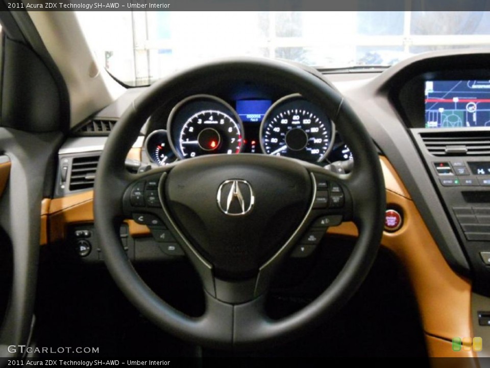 Umber Interior Steering Wheel for the 2011 Acura ZDX Technology SH-AWD #46325679