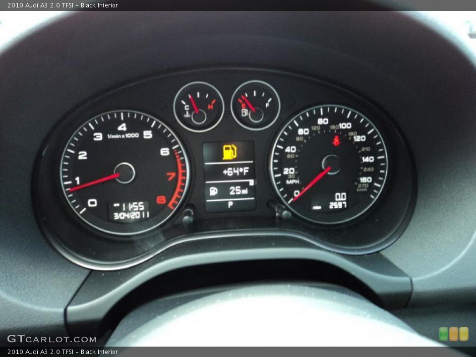 Black Interior Gauges for the 2010 Audi A3 2.0 TFSI #46329402