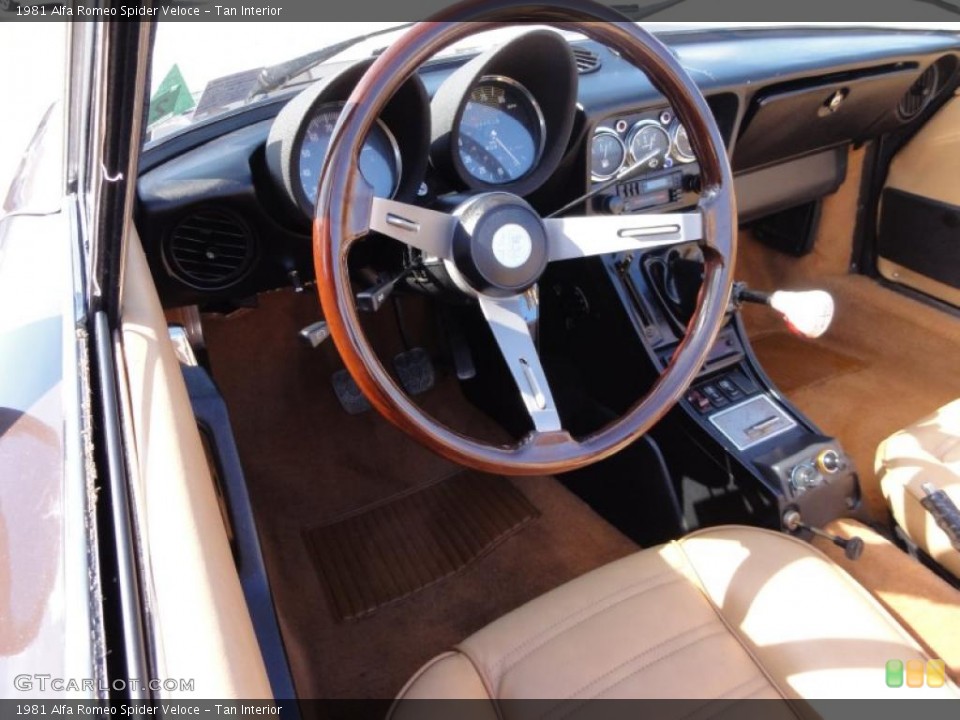 Tan Interior Steering Wheel for the 1981 Alfa Romeo Spider Veloce #46330116
