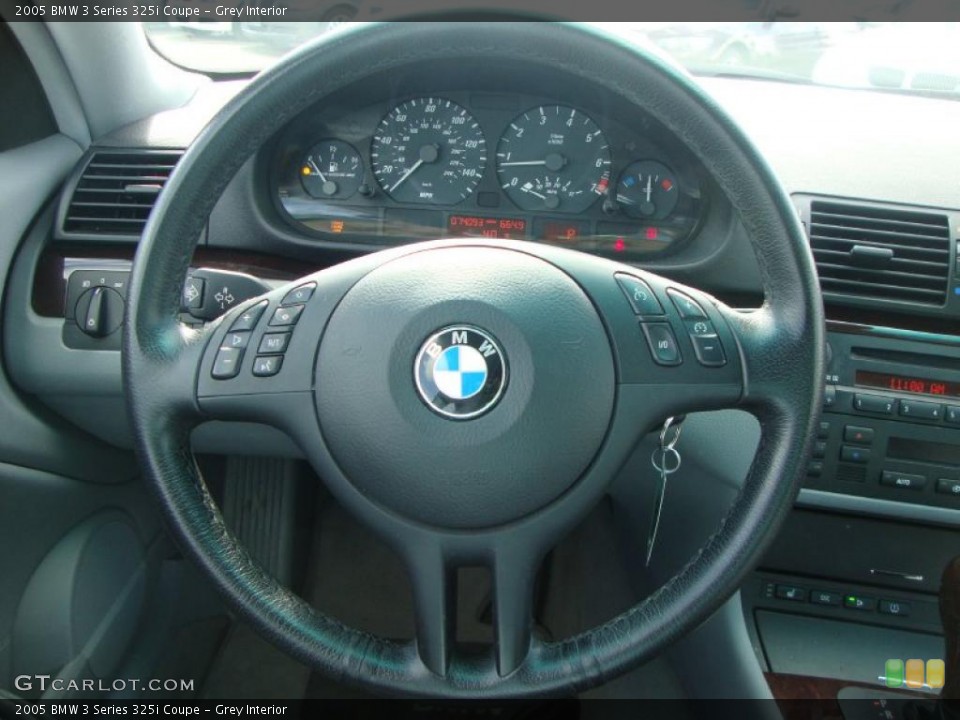 Grey Interior Steering Wheel for the 2005 BMW 3 Series 325i Coupe #46330335