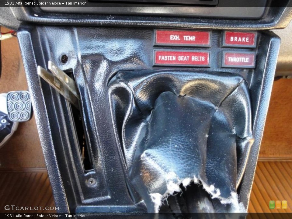 Tan Interior Controls for the 1981 Alfa Romeo Spider Veloce #46331115