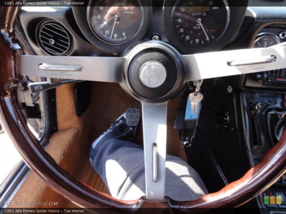 Tan Interior Steering Wheel for the 1981 Alfa Romeo Spider Veloce #46331358