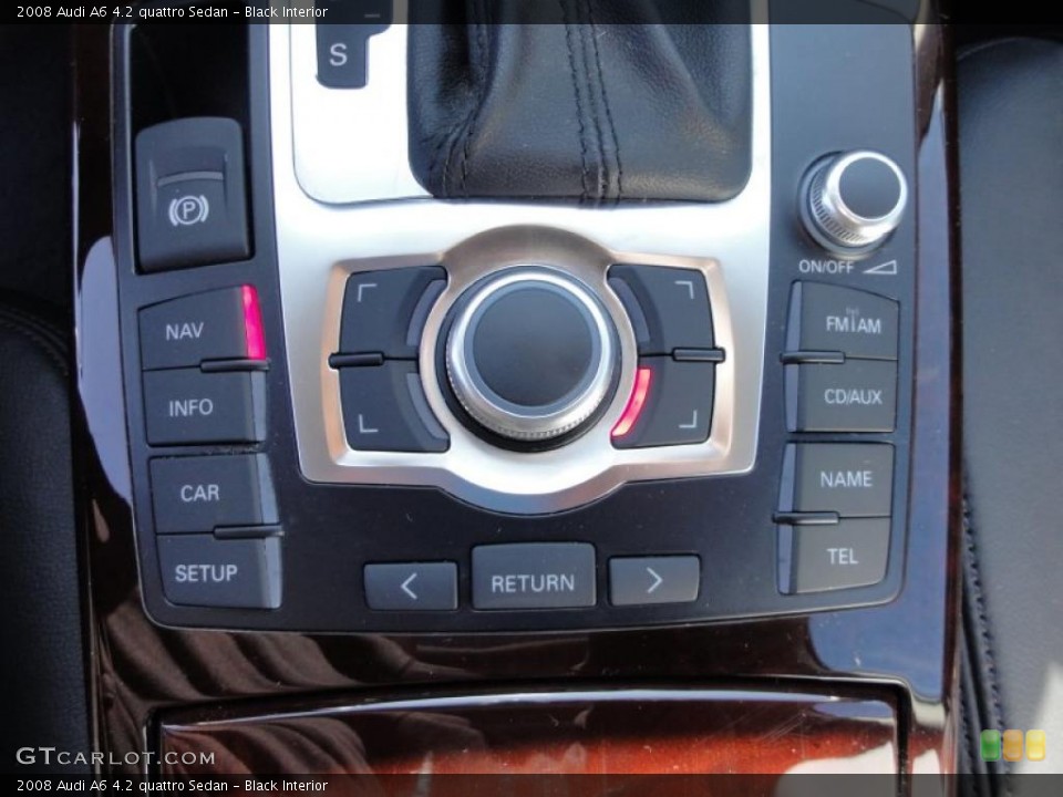 Black Interior Controls for the 2008 Audi A6 4.2 quattro Sedan #46331610
