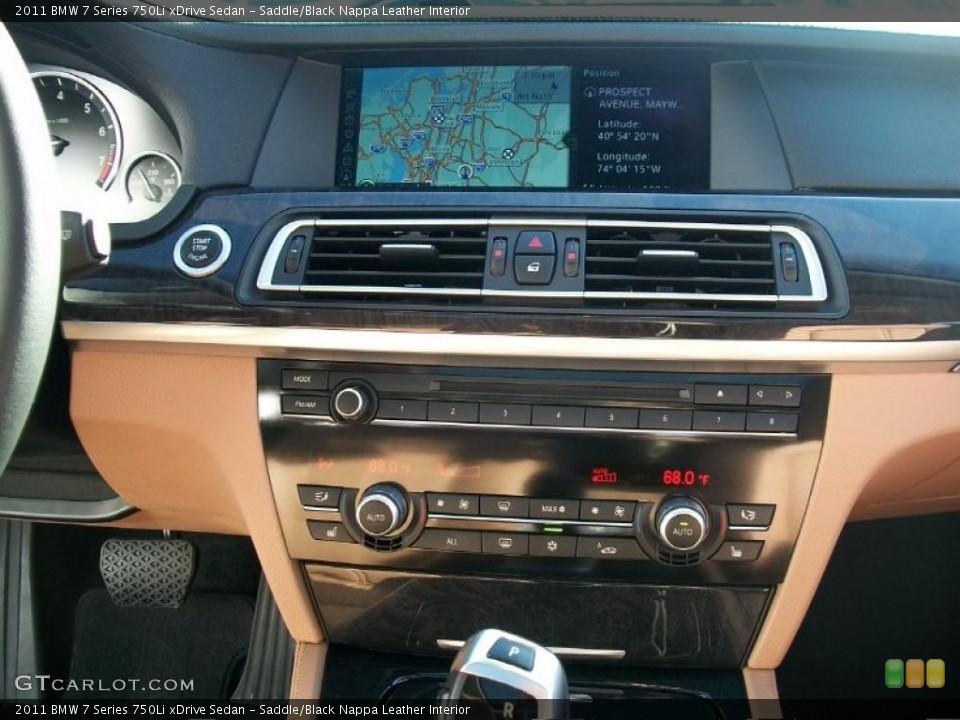 Saddle/Black Nappa Leather Interior Controls for the 2011 BMW 7 Series 750Li xDrive Sedan #46335222