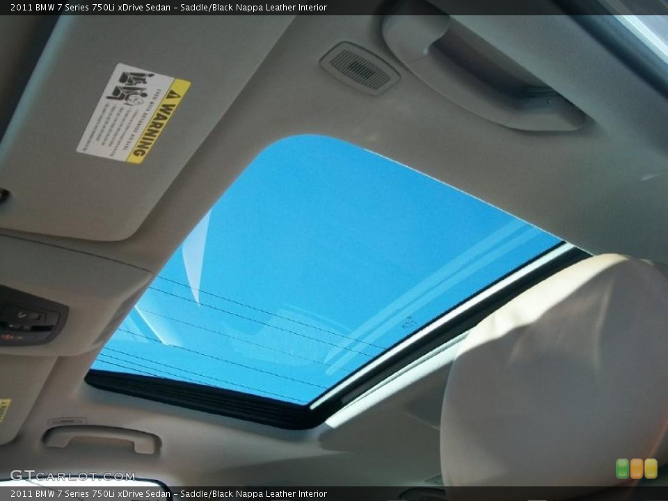 Saddle/Black Nappa Leather Interior Sunroof for the 2011 BMW 7 Series 750Li xDrive Sedan #46335234