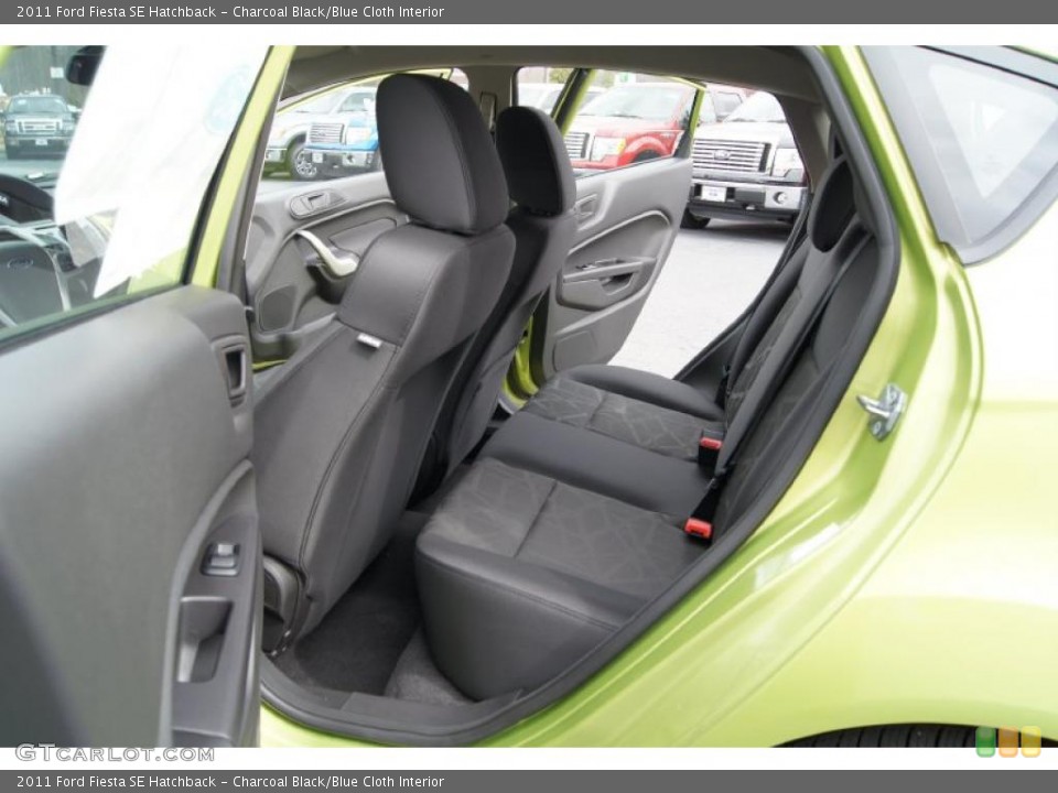 Charcoal Black/Blue Cloth Interior Photo for the 2011 Ford Fiesta SE Hatchback #46335255