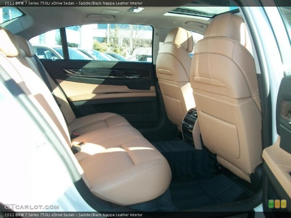 Saddle/Black Nappa Leather Interior Photo for the 2011 BMW 7 Series 750Li xDrive Sedan #46335270