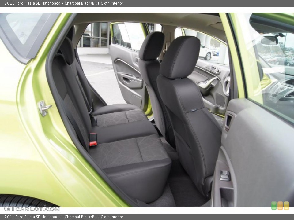 Charcoal Black/Blue Cloth Interior Photo for the 2011 Ford Fiesta SE Hatchback #46335273