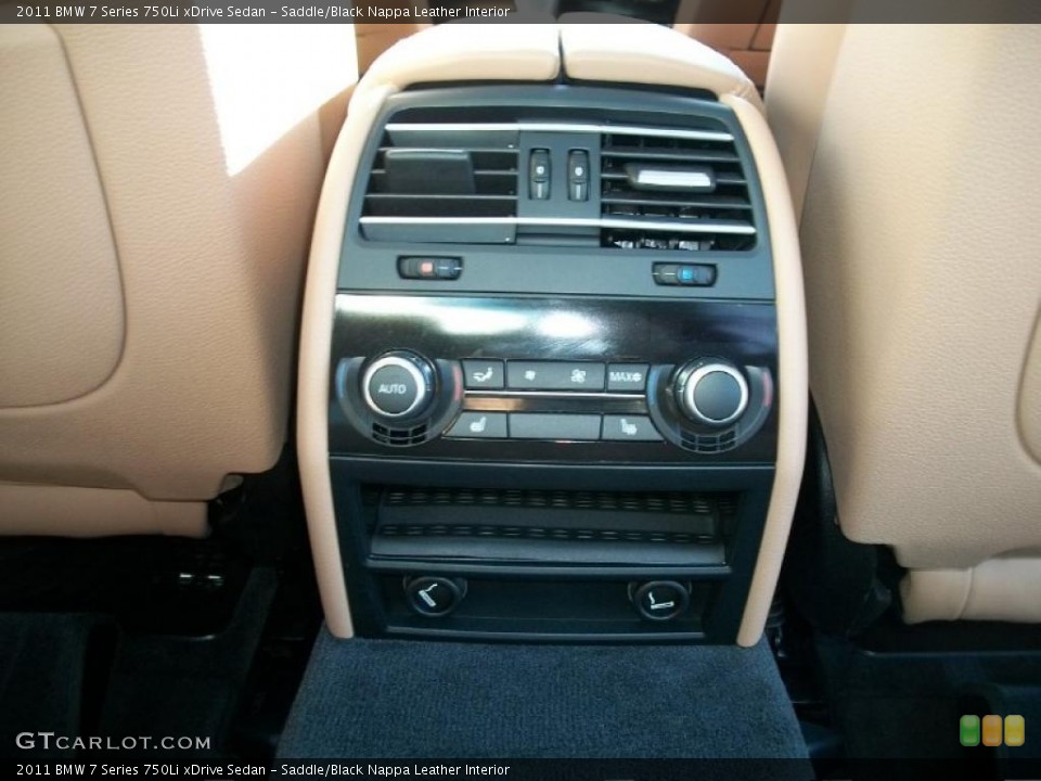 Saddle/Black Nappa Leather Interior Controls for the 2011 BMW 7 Series 750Li xDrive Sedan #46335279
