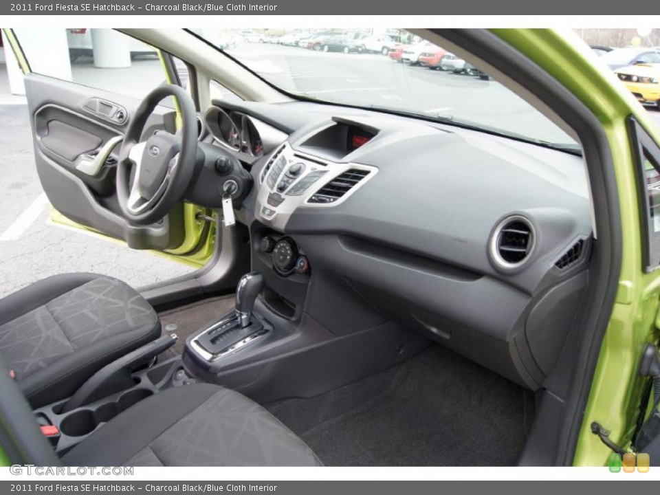 Charcoal Black/Blue Cloth Interior Dashboard for the 2011 Ford Fiesta SE Hatchback #46335291