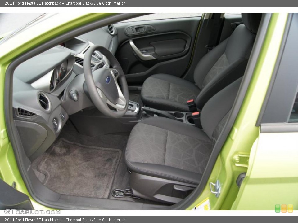 Charcoal Black/Blue Cloth Interior Photo for the 2011 Ford Fiesta SE Hatchback #46335345