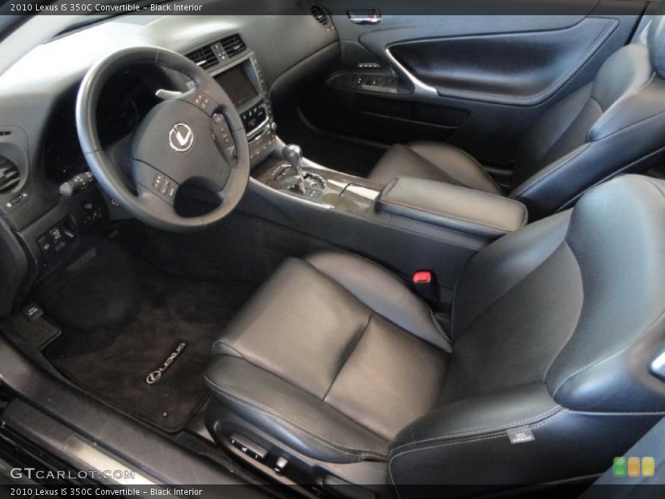 Black Interior Photo for the 2010 Lexus IS 350C Convertible #46336060