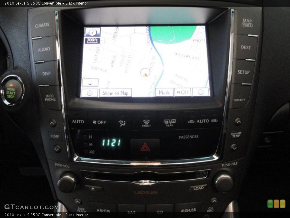 Black Interior Navigation for the 2010 Lexus IS 350C Convertible #46336069