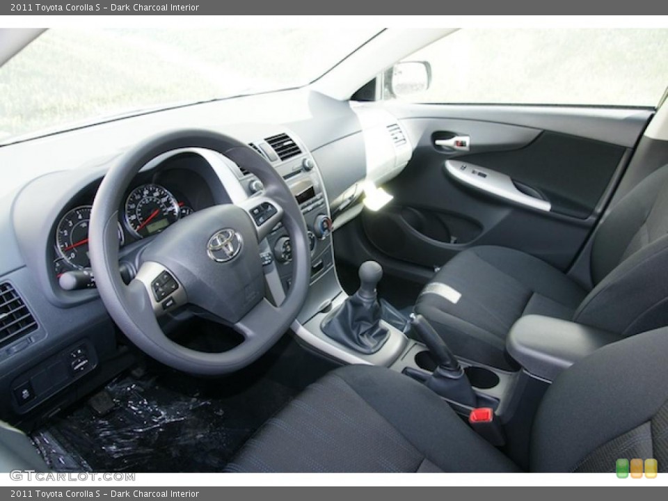 Dark Charcoal Interior Prime Interior for the 2011 Toyota Corolla S #46337901