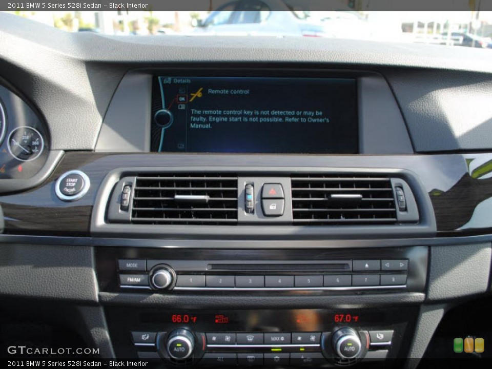 Black Interior Controls for the 2011 BMW 5 Series 528i Sedan #46338357