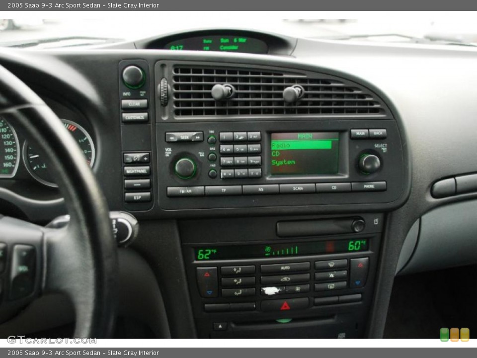 Slate Gray Interior Controls for the 2005 Saab 9-3 Arc Sport Sedan #46338981