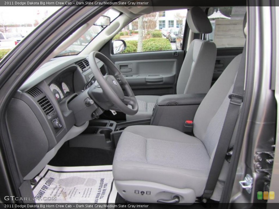 Dark Slate Gray/Medium Slate Gray Interior Photo for the 2011 Dodge Dakota Big Horn Crew Cab #46339158