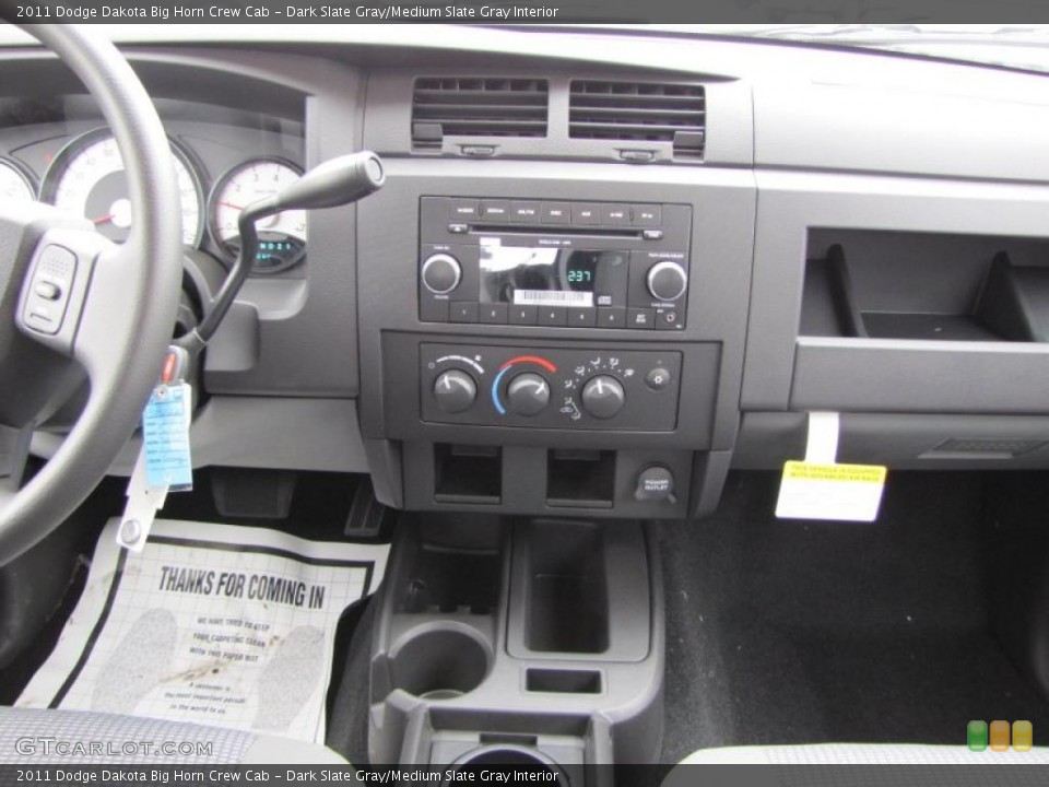 Dark Slate Gray/Medium Slate Gray Interior Dashboard for the 2011 Dodge Dakota Big Horn Crew Cab #46339185