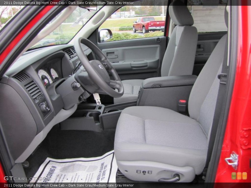 Dark Slate Gray/Medium Slate Gray Interior Photo for the 2011 Dodge Dakota Big Horn Crew Cab #46339254