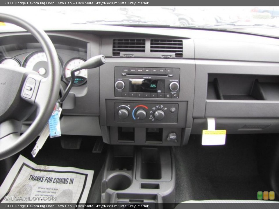 Dark Slate Gray/Medium Slate Gray Interior Dashboard for the 2011 Dodge Dakota Big Horn Crew Cab #46339281