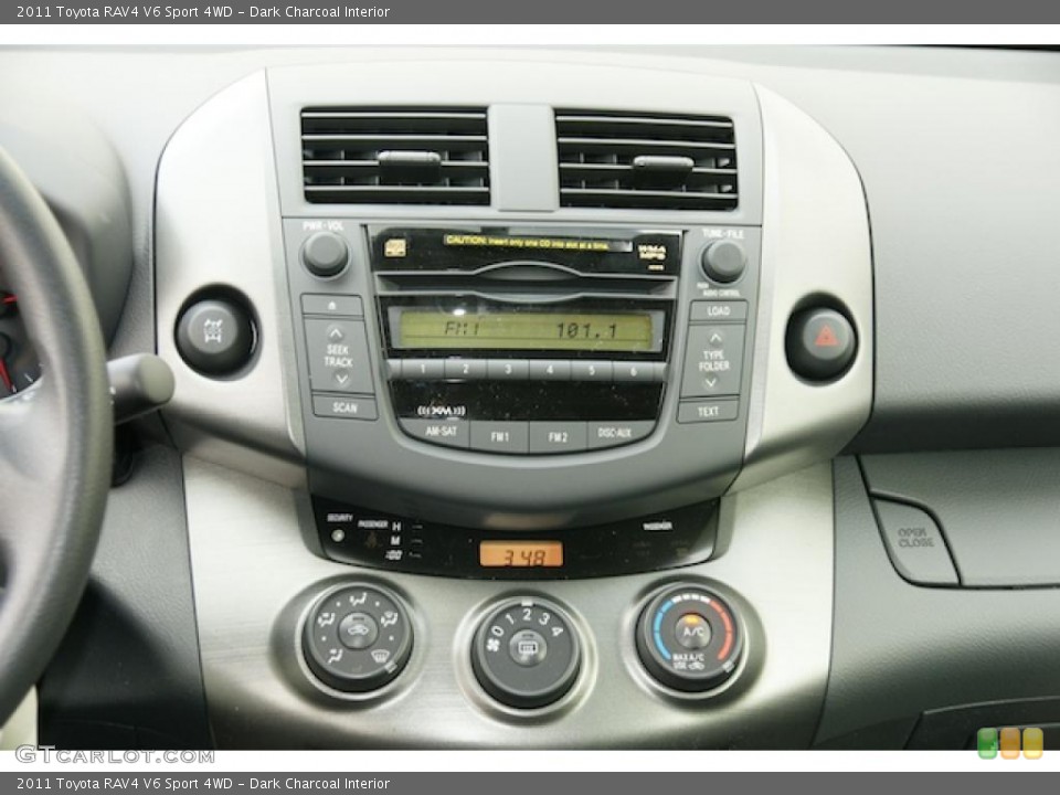 Dark Charcoal Interior Controls for the 2011 Toyota RAV4 V6 Sport 4WD #46339533