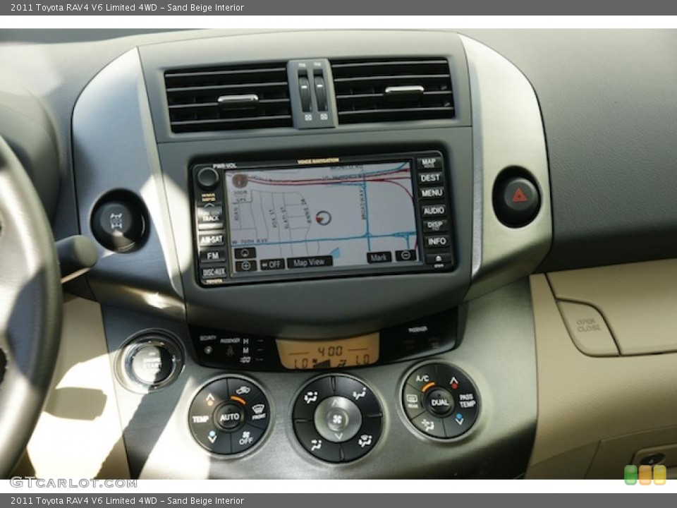 Sand Beige Interior Navigation for the 2011 Toyota RAV4 V6 Limited 4WD #46339596