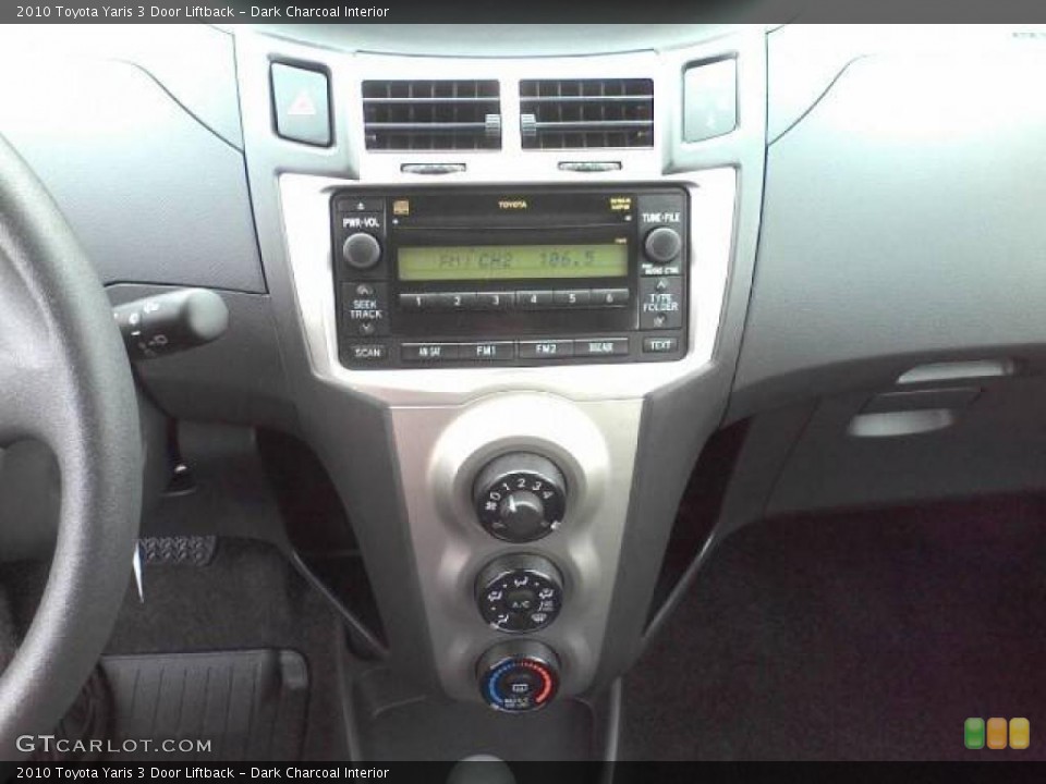 Dark Charcoal Interior Controls for the 2010 Toyota Yaris 3 Door Liftback #46339635