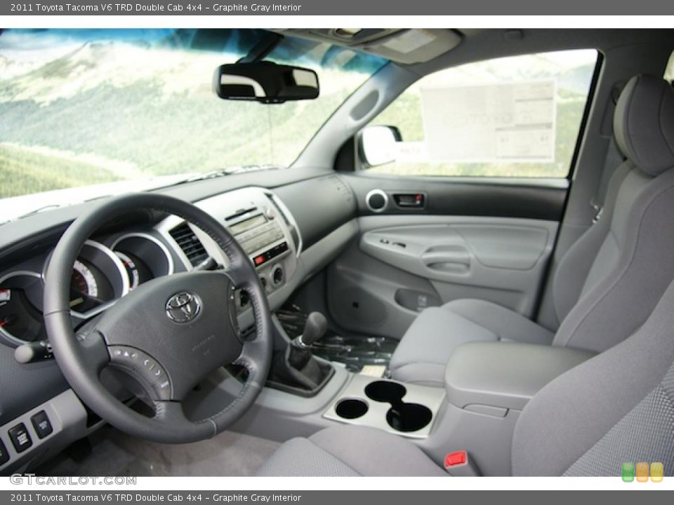 Graphite Gray Interior Photo for the 2011 Toyota Tacoma V6 TRD Double Cab 4x4 #46339857