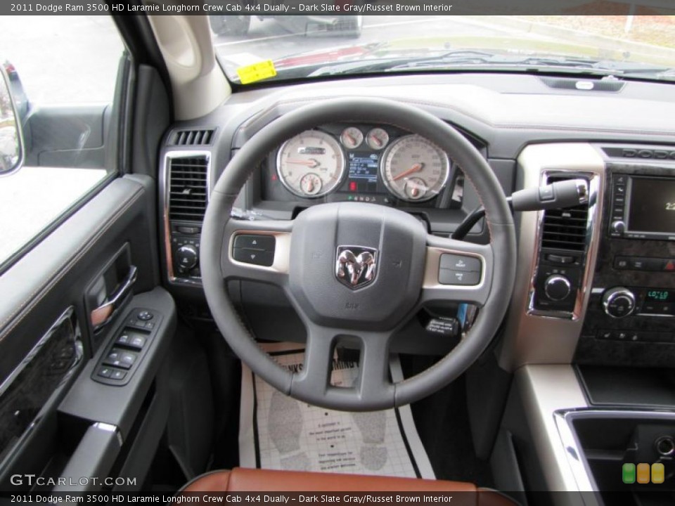 Dark Slate Gray/Russet Brown Interior Steering Wheel for the 2011 Dodge Ram 3500 HD Laramie Longhorn Crew Cab 4x4 Dually #46339965