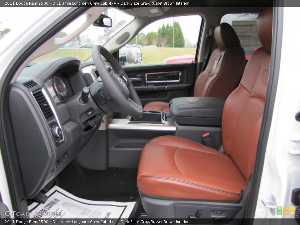 Dark Slate Gray/Russet Brown Interior Photo for the 2011 Dodge Ram 2500 HD Laramie Longhorn Crew Cab 4x4 #46340058