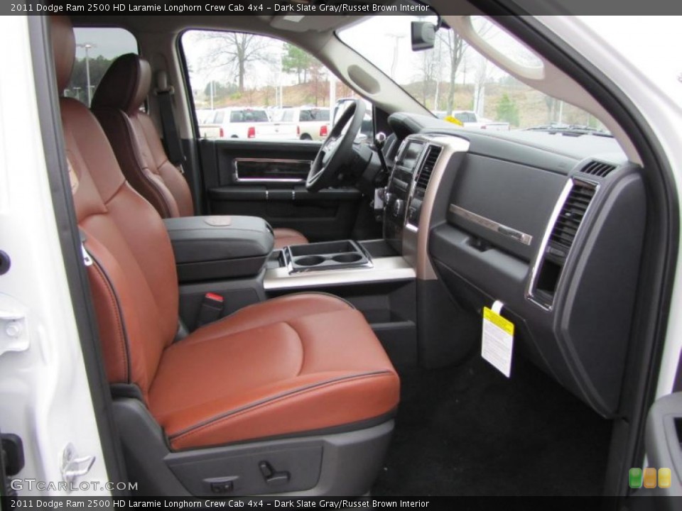 Dark Slate Gray/Russet Brown Interior Photo for the 2011 Dodge Ram 2500 HD Laramie Longhorn Crew Cab 4x4 #46340085