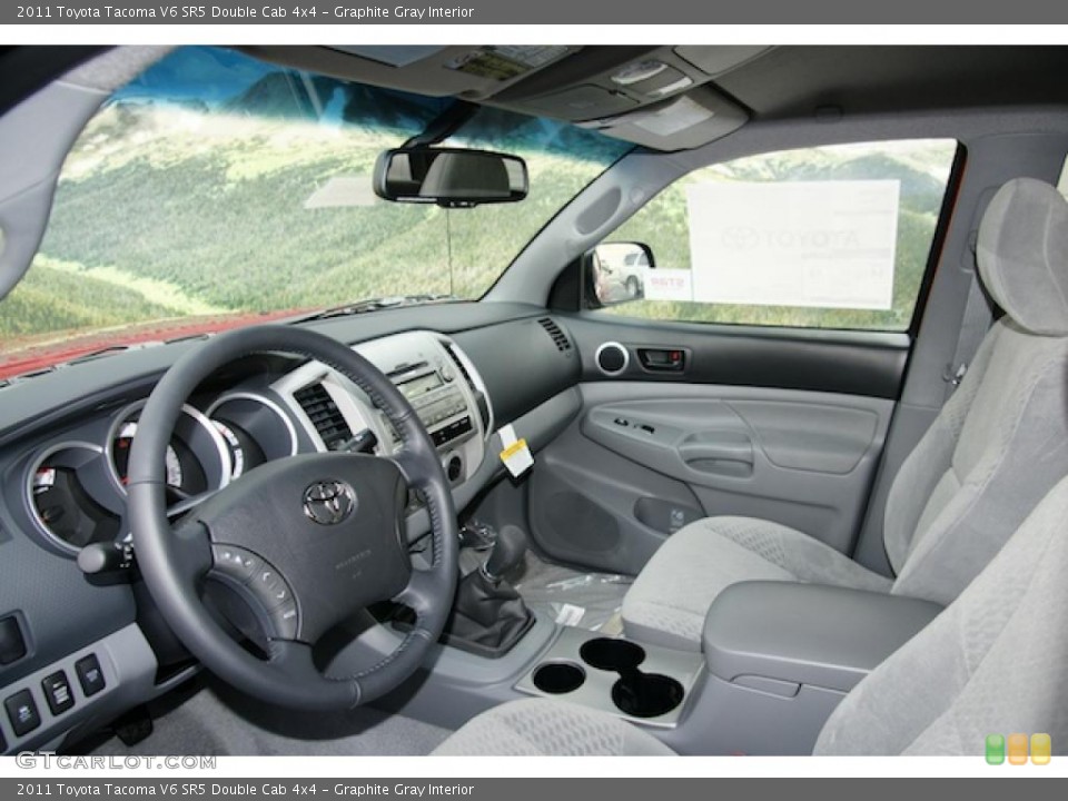 Graphite Gray Interior Photo for the 2011 Toyota Tacoma V6 SR5 Double Cab 4x4 #46340850