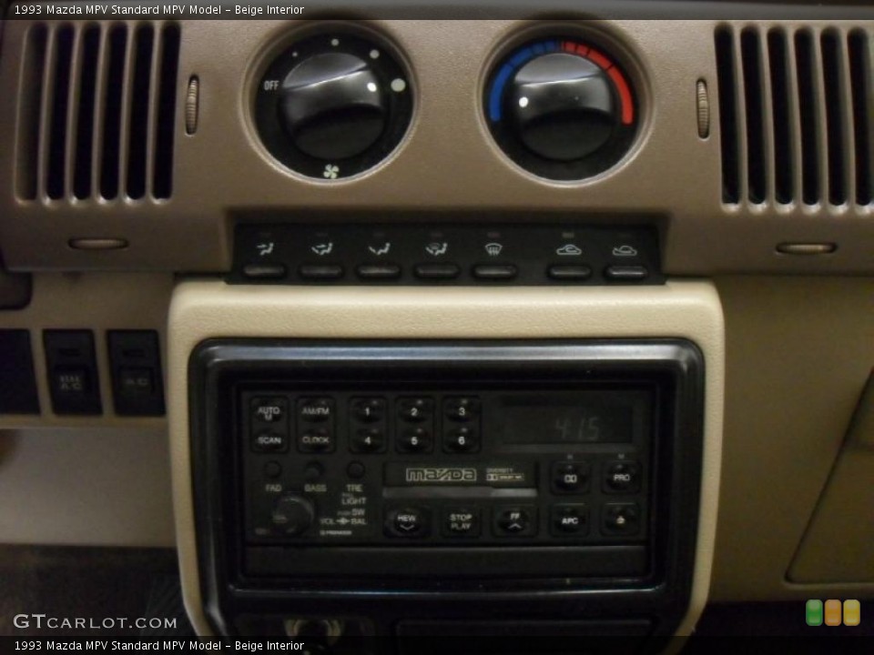 Beige Interior Controls for the 1993 Mazda MPV  #46340937