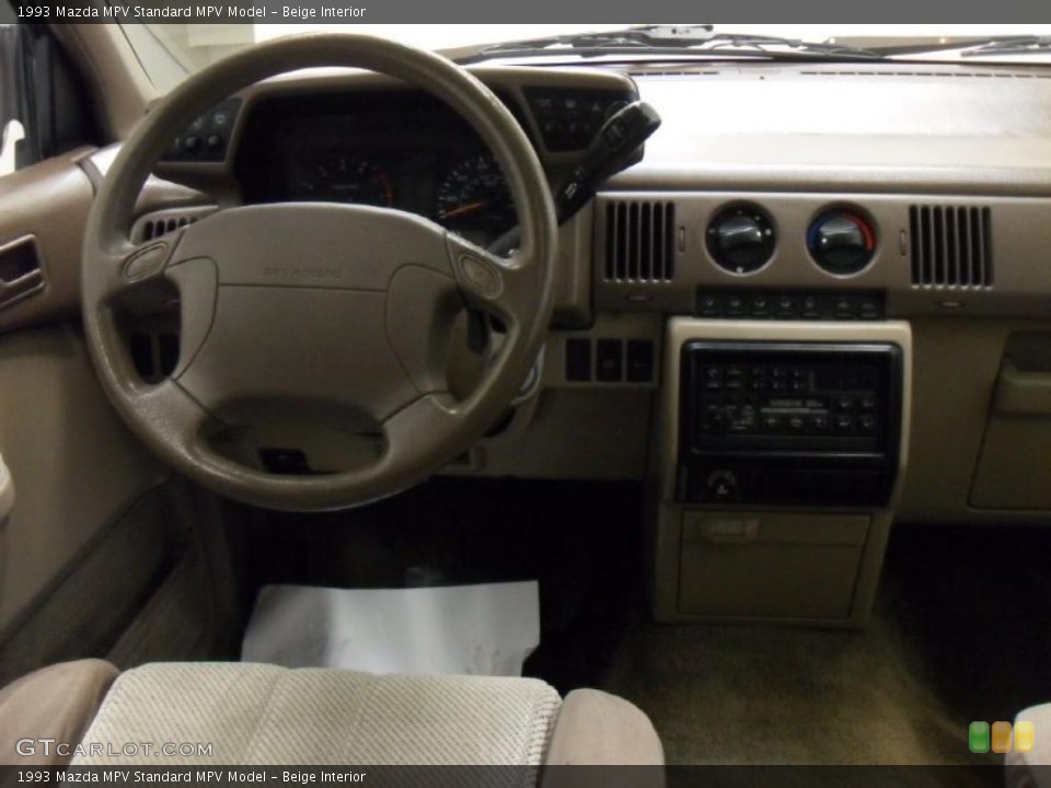 Beige Interior Dashboard for the 1993 Mazda MPV  #46341030