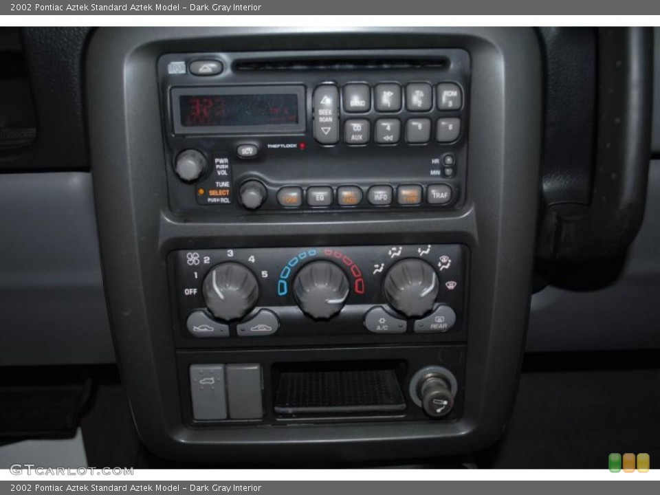 Dark Gray Interior Controls for the 2002 Pontiac Aztek  #46341192