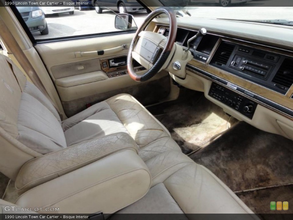 Bisque Interior Photo for the 1990 Lincoln Town Car Cartier #46341243