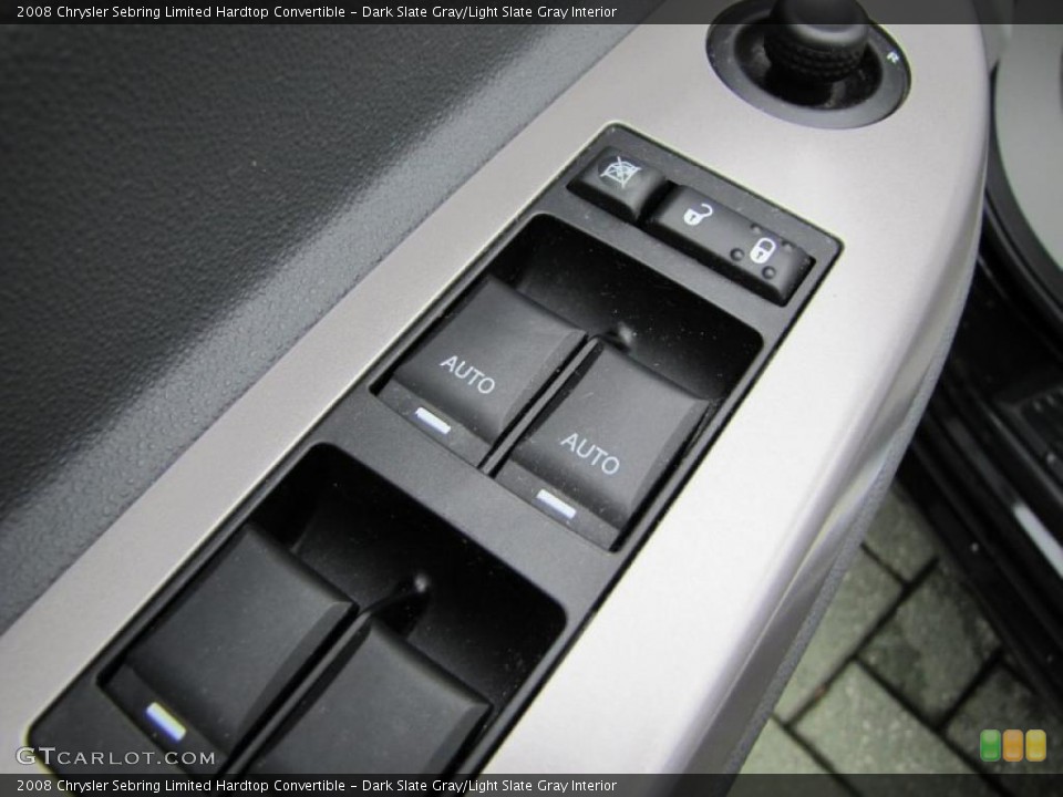 Dark Slate Gray/Light Slate Gray Interior Controls for the 2008 Chrysler Sebring Limited Hardtop Convertible #46341309