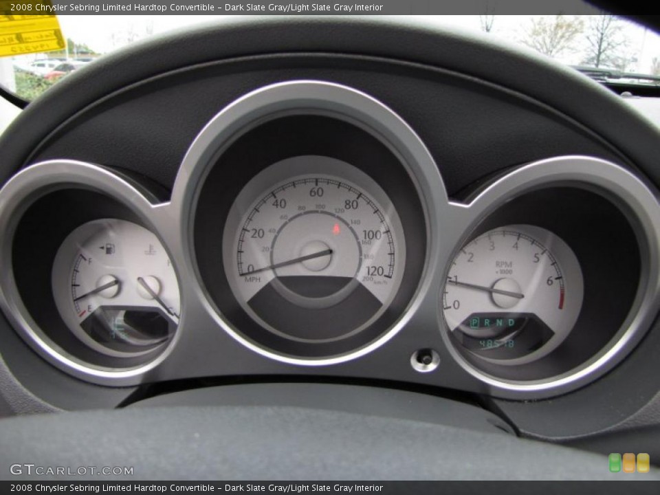 Dark Slate Gray/Light Slate Gray Interior Gauges for the 2008 Chrysler Sebring Limited Hardtop Convertible #46342029