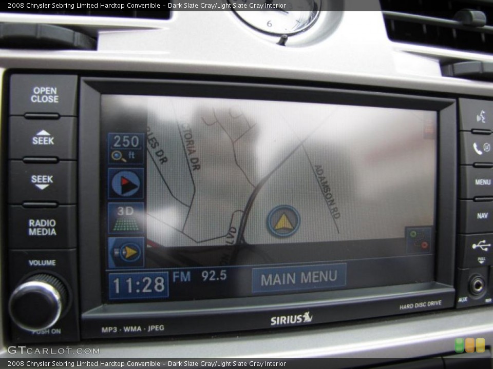 Dark Slate Gray/Light Slate Gray Interior Navigation for the 2008 Chrysler Sebring Limited Hardtop Convertible #46342035