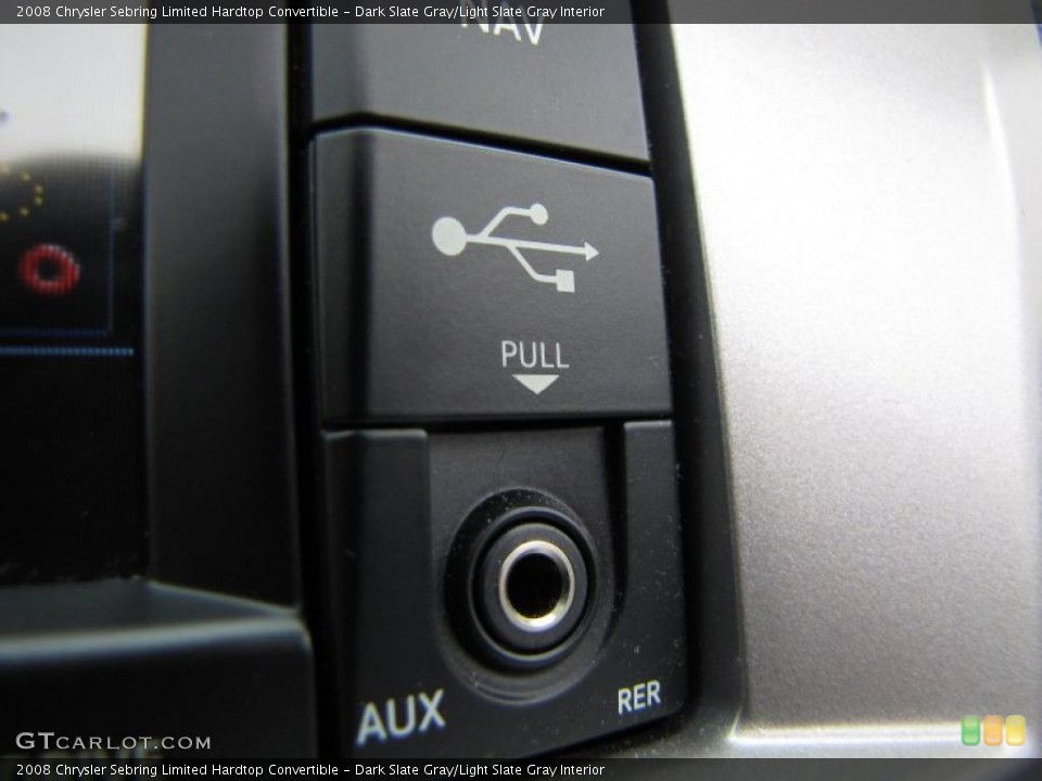 Dark Slate Gray/Light Slate Gray Interior Controls for the 2008 Chrysler Sebring Limited Hardtop Convertible #46342047